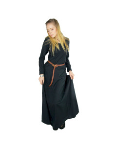 Lang sort tunika til en middelalderlig dame Scarlet model