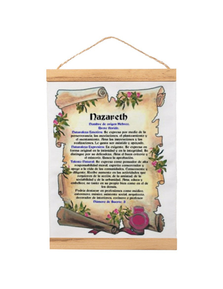 Banderín con marco de madera...