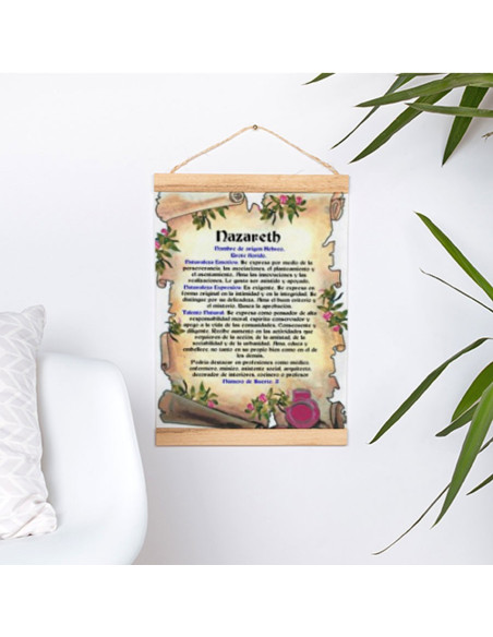 Wimpel met houten lijst...