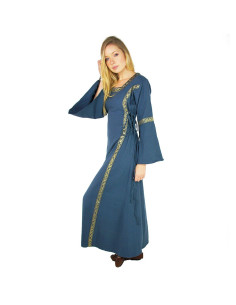 Middelalderkjole kvindemodel Sophie, blå