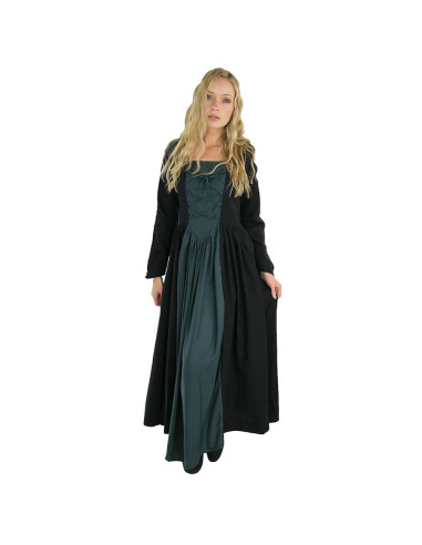 Medusa middeleeuwse jurk, zwart-blauw