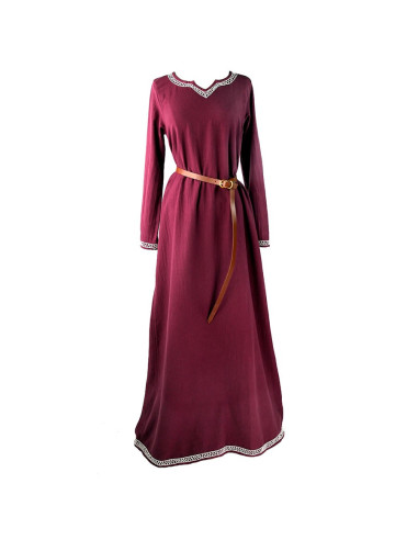 Wikinger langes Kleid Modell Brigida, rote Farbe