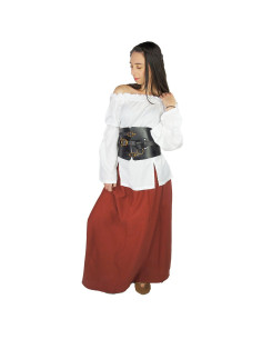Middeleeuwse rok vrouw Smilla, rood