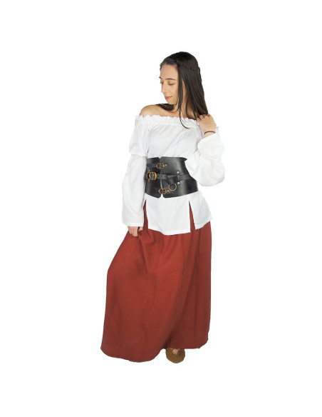 Falda medieval mujer Smilla, rojo Falda medieval mujer Smilla, rojo