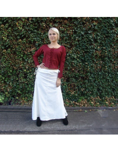 Middelalderskørt model Noita, hvid farve
