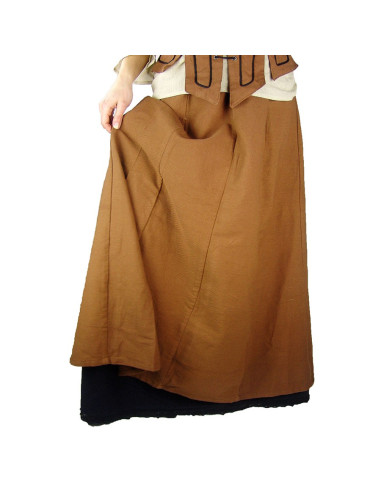 Petticoat mit Rüschen Modell Manon, schwarz