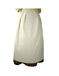 Delantal medieval modelo Lola, blanco natural