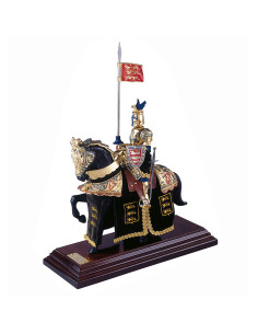 Paardenpantser Gouden en blauwe drakenhelm