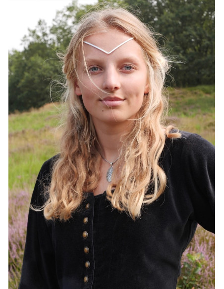 Elizabeth middelalderkjole, sort fløjl