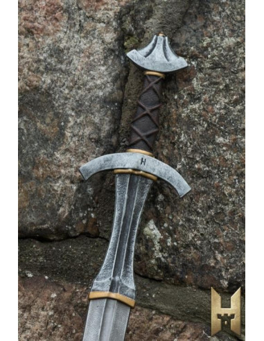 Espada medieval de una mano serie Stronghold, níquel