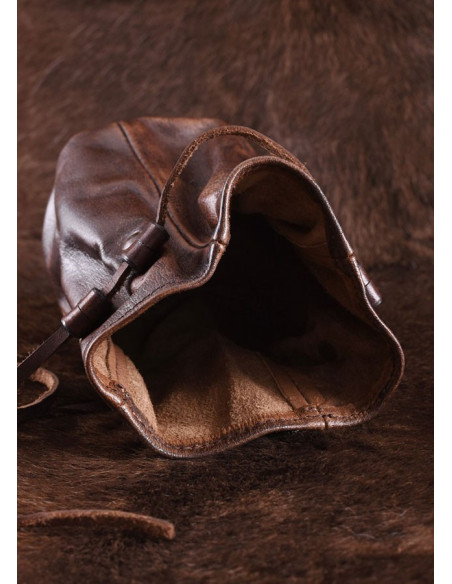 Große Münztasche aus Leder