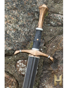 Espada medieval bastarda serie Stronghold 96 cm, dorada 2