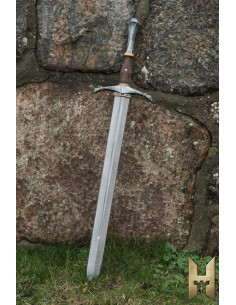 Espada medieval bastarda serie Stronghold 96 cm, color metal
