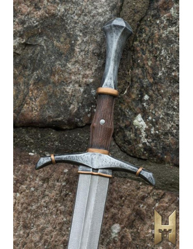 Espada medieval bastarda serie Stronghold 96 cm, color metal