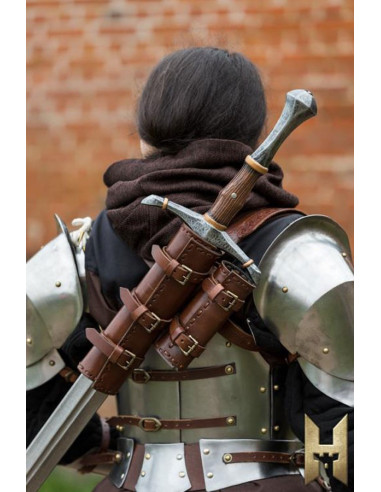 Espada medieval bastarda serie Stronghold 96 cm, color metal