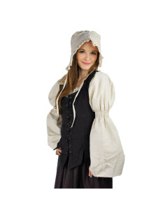 Middelaldervest kvindemodel Selma, mørkebrun