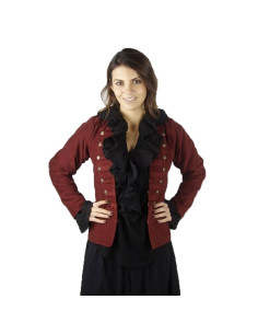 Chaqueta pirata de Capitana Emilia, rojo