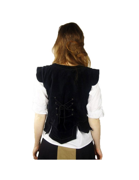 Chaleco pirata de Capitana Adaliz, negro Chaleco pirata de Capitana Adaliz, negro