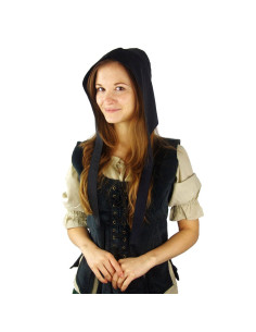 Crespina medieval mujer modelo Alex, negro