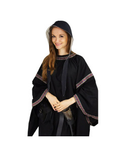 Crespina medieval mujer modelo Alex, negro y blanco natural