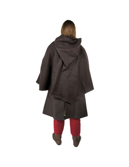 Viking Gugel Eggill, donkerbruine wol