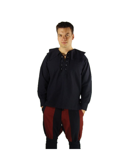 Camisa medieval con cuello modelo...