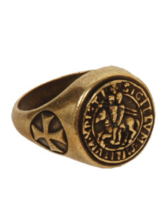 Anillo caballeros templarios color bronce