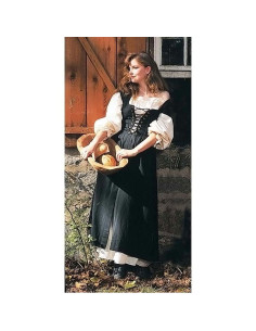 Camisón medieval crema hombros al aire