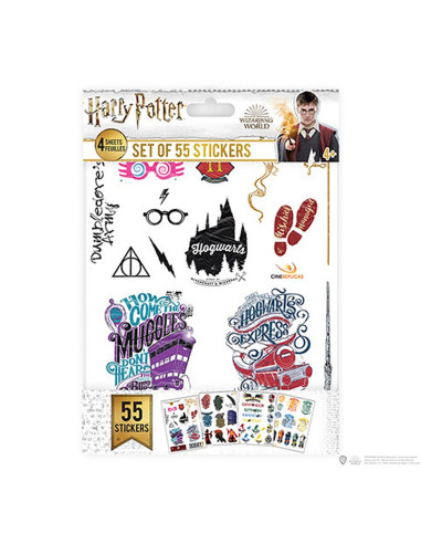 Conjunto de 55 pegatinas de Harry Potter