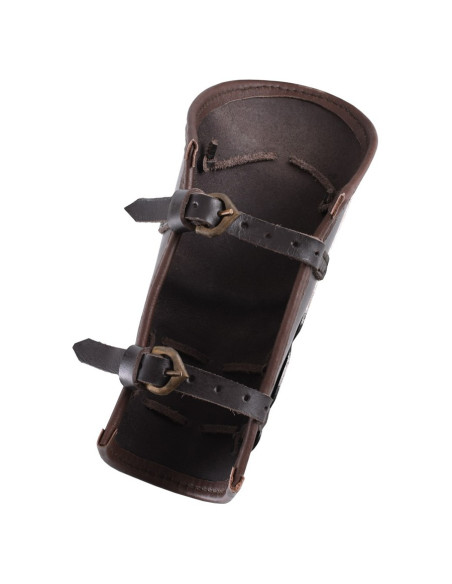 Brazalete de cuero reforzado con metal