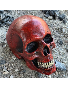 Calavera mediana color rojo