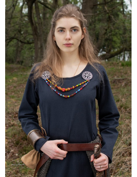 Afra Langes Wikingerkleid, Dunkelblau