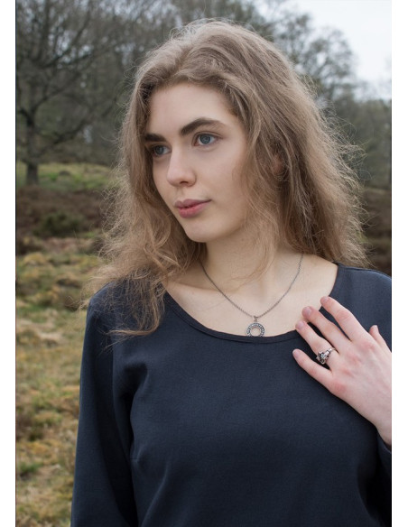 Afra Langes Wikingerkleid, Dunkelblau