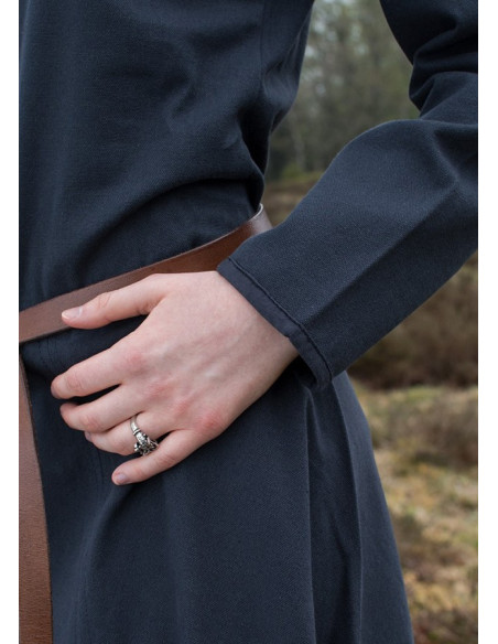 Afra lange vikingjurk, donkerblauw