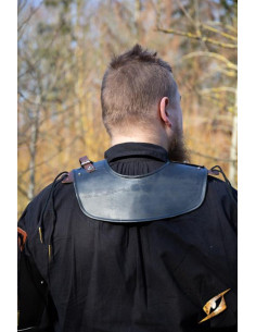 Gorget middeleeuwse krijger, donkere kleur 2