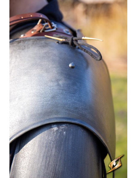 Medieval warrior skulderpuder, sort...