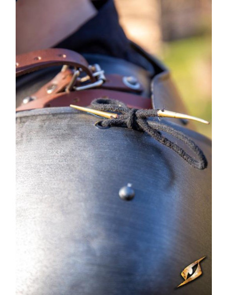 Medieval warrior skulderpuder, sort...