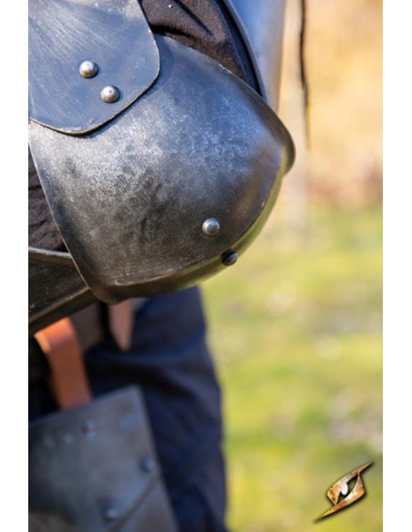 Middeleeuwse armbeschermers, zwarte...