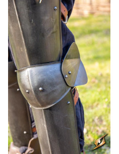 Protectores piernas de Soldado, acabado negro 2