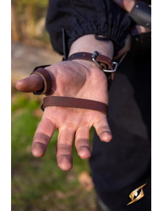 Middeleeuwse Scout Gauntlets, zwarte afwerking 2