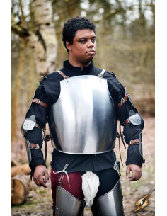 Medieval Squire brystplade, poleret finish
