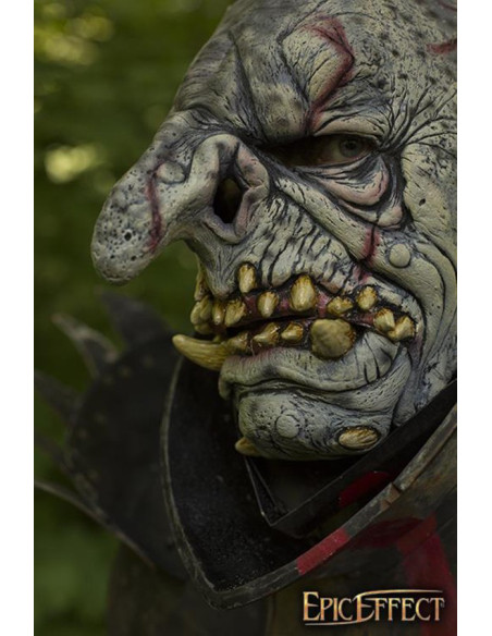 Grijs Troll Masker met haar, Latex