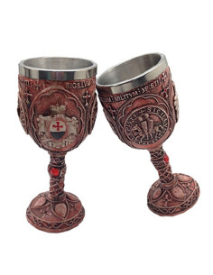 Copa templarios roja en resina