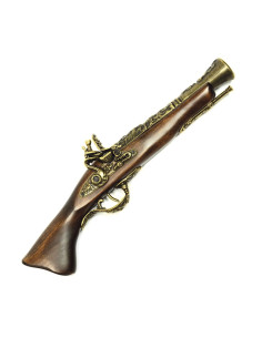Pistola trabuco larga de pedernal