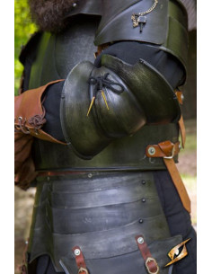 Hosenträger aus Mailänder Rüstung, dunkles Finish