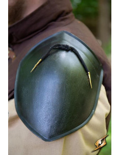 Simple middelalderlige Squires skulderpuder, mørk finish 2
