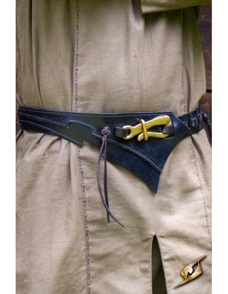 Dunkelelfen-Ledergürtel, schwarz