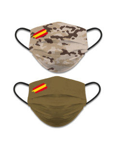 Accesorio facial reversible Nivel 3, Camuflaje Camo