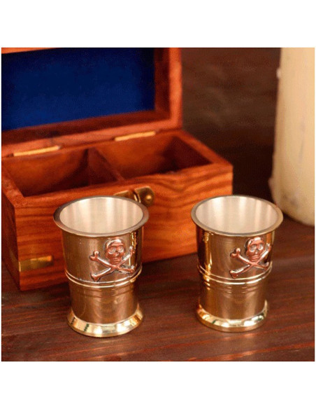 Set de vasos Capitán Pirata con caja...