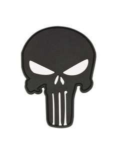 Parche Calavera Negra con velcro (6,6x9 cm.)